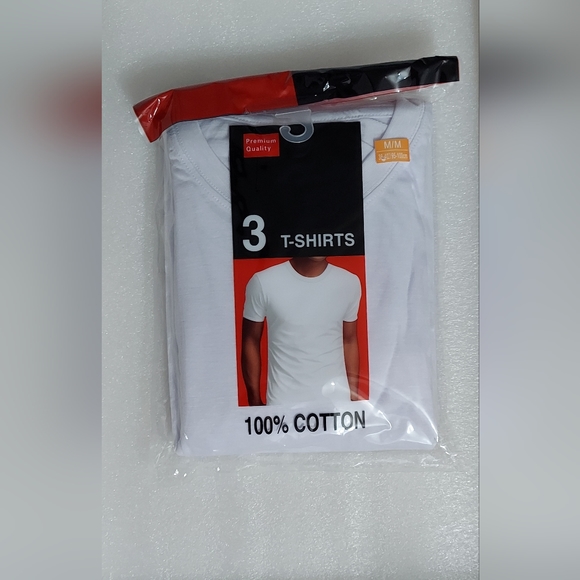 Premium White Cotton T-shirts for Men - Pack of 3, Size M - Picture 5 of 8